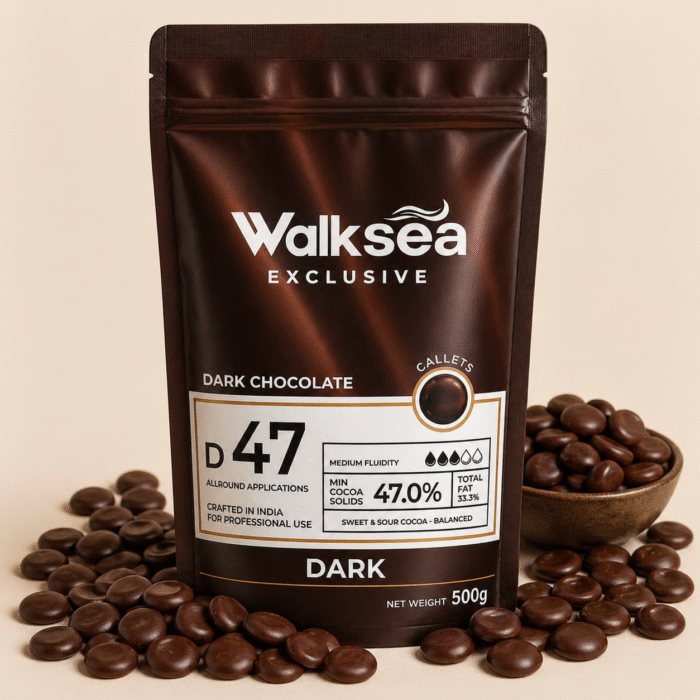 47% Dark Couverture Callets frontside(100g)