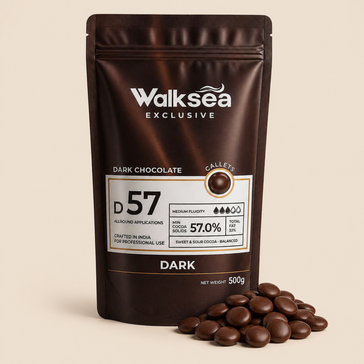 57% Dark Couverture Chocolate Callets