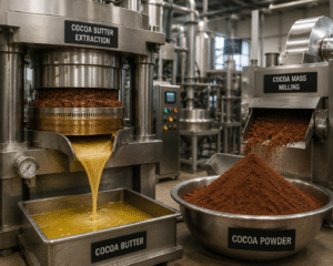 Step 9 Separating Cocoa Butter and Cocoa Powder