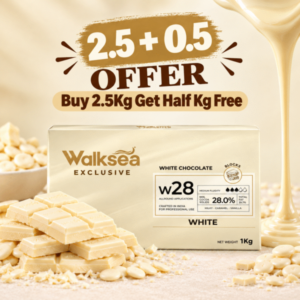 28% White Couverture Chocolate (2.5+0.5Kg Offer.)