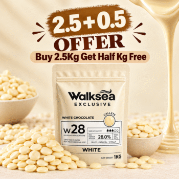 28% White Couverture Chocolate Callets (2.5+0.5 Offer)